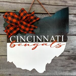 Handmade Cincinnati Bengals Door Hanger